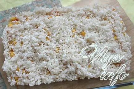 Lazy csirkecomb rizzsel és a kukorica a sütőben recept egy fotó