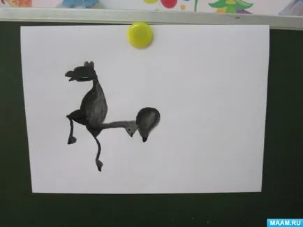 Mesterkurzus ló rajz alapján Gorodets festés