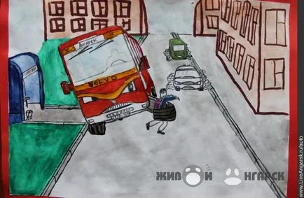 Városi gyermekek rajzverseny „közlekedési lámpa - 2012” élő Angarsk