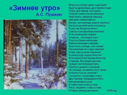 Frosty утро, описана от Пушкин в поемата си 