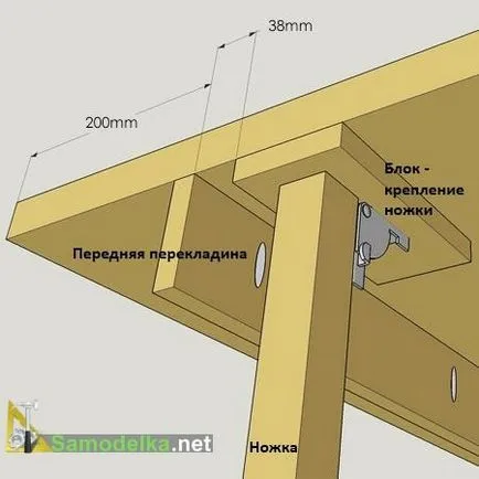 Összecsukható asztal rögzítő a falra kezével rajzok