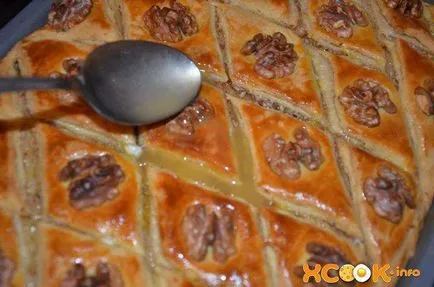 Örmény Baklava méz - fénykép recept otthon