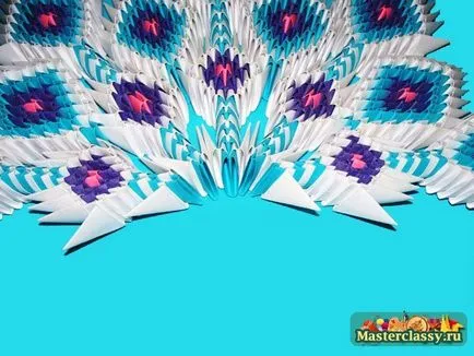 Peacock (moduláris origami) áramköri szerelvényből és mesterkurzus videóval