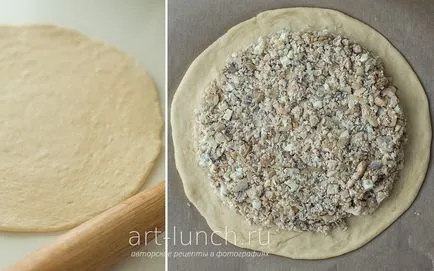 Kurnik торта (пай с пиле и гъби) - стъпка по стъпка рецепти снимки