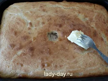 Pite burgonya és hús, a recept egy fotót a sütőben, egyszerű receptek képekkel