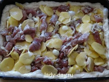 Пай с картофи и месо, рецептата със снимка във фурната, прости рецепти със снимки