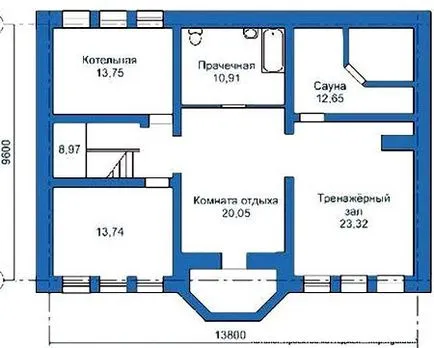 Разпределение и чертежи на частна къща мазе