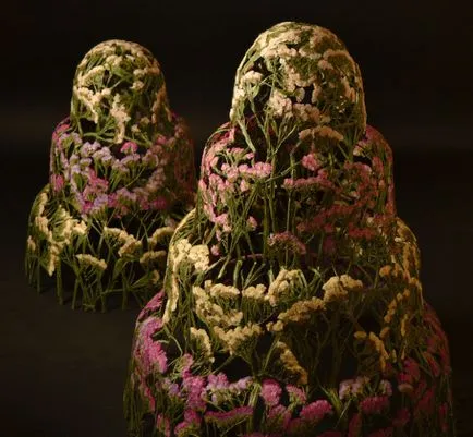 Lenyűgöző háromdimenziós készítmény szárított növények és virágok