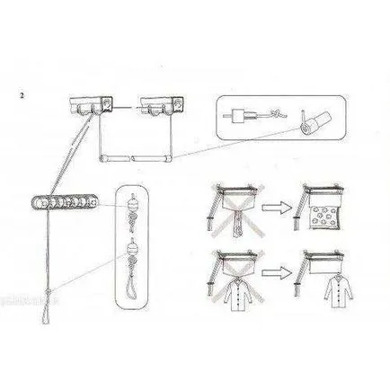 instrucțiuni de instalare pe tavan uscător de viță de vie modul de asamblare uscator pentru haine cu mâinile lor ca