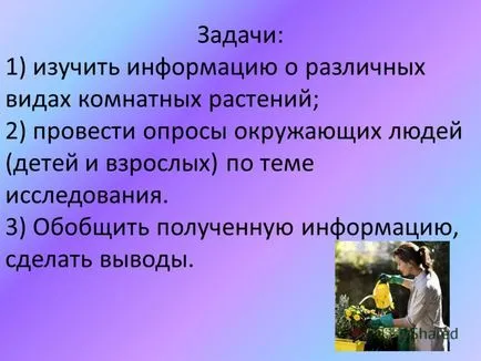 Презентация за това, защо хората трябва стайни растения извършва Александров Елизабет 2 и