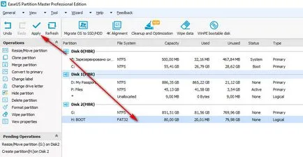 Impartim o secțiune în două folosind programul EASEUS partiție de master