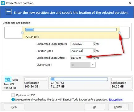 Azt ossza egy szakasz két alkalmazásával EASEUS Partition Master Program