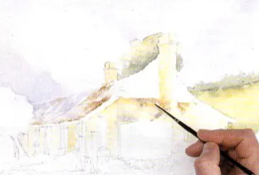 Рисуване акварел къща - стъпка по стъпка настойнически, да се