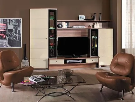 Гардероб шкаф в хола - интелигентна мебели в стаята