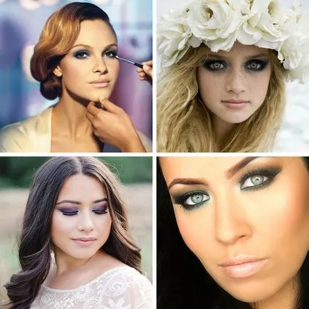 Smokey eyes pentru nunta pentru mireasa