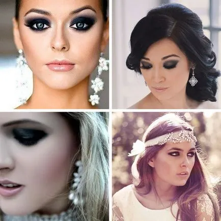 Smokey eyes pentru nunta pentru mireasa