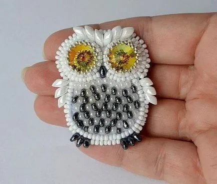 Owl мъниста бродерия и тъкане