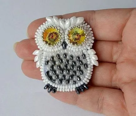 Owl Bead broderie si tesut