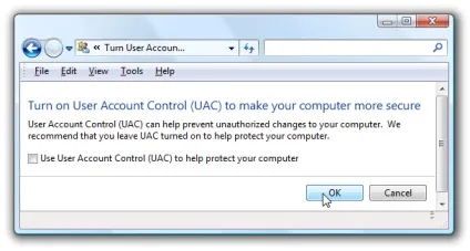 Як відключити user account control (uac) в windows 7 або vista (user account control) Як відключити user account control (uac) в windows 7 або vista