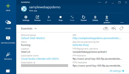 Létrehozása alapvető webes alkalmazás Visual Studio kódot, a Microsoft docs