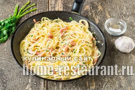 Spaghete Carbonara - o reteta clasica cu crema