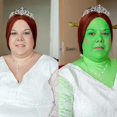 Shrek esküvő stílusát megcsúfolása a hagyomány vagy a fényes spontaneitás