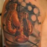 Tattoo bokszkesztyű érték, és a fénykép miniatűr