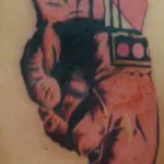 Tattoo bokszkesztyű érték, és a fénykép miniatűr