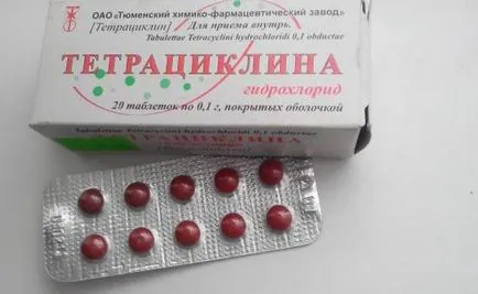Tabletták tetraciklin-hidroklorid használati utasítást, adagolás, készítmény, az ár