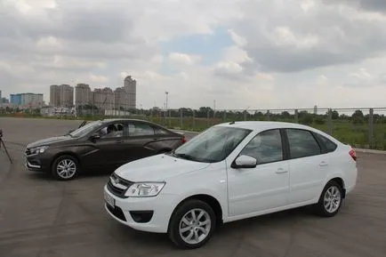 Тест Lada Веста - Lada Грант liftbek красива игра