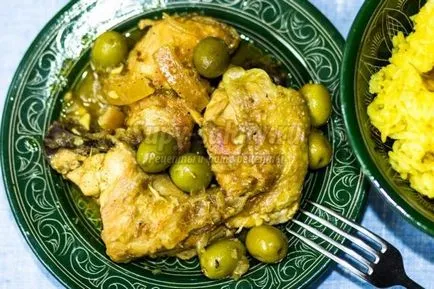 Tagine на пиле с ориз в марокански