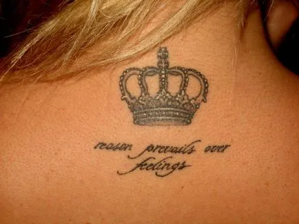 Crown tetoválás a nyakán portálon