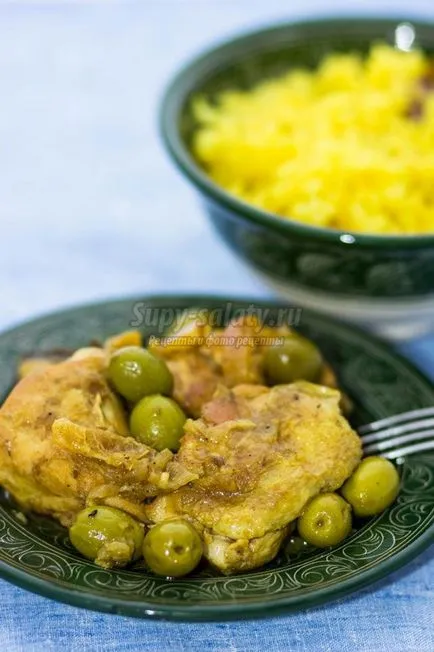 Tagine на пиле с ориз в марокански