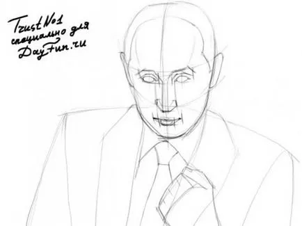 Festés órák - hogyan kell felhívni a ceruzát Putyin szakaszaiban