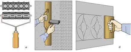 Ролки за декоративна мазилка провеждат редят свои ръце