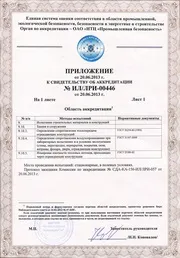 Свідоцтво випробувальної лабораторії, тов «расек»