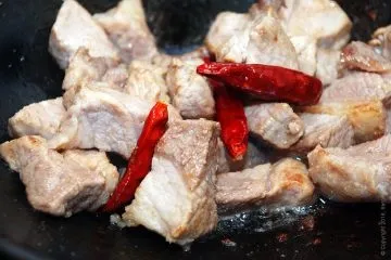 Свинина з грибами - смажене м'ясо зі свіжими грибами (грибами) Свинина з грибами - смажене м'ясо зі свіжими грибами