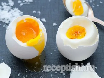 ouă fierte (cat mai multe minute pentru a găti ouă fierte moi într-o pungă, fiert tare), rețete culinare