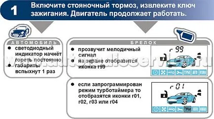 Pornirea unui vehicul - instalarea de alarme auto Starline dialog B9