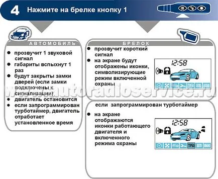 Pornirea unui vehicul - instalarea de alarme auto Starline dialog B9