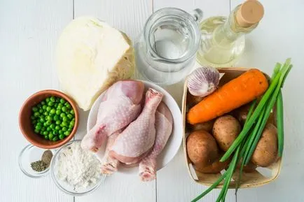 Sült csirke zöldségekkel és házi recept lépésről lépésre fotók