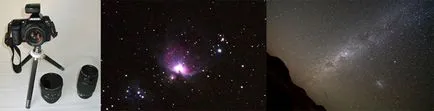 Astro kezdeni a képeket a csillagok és a bolygók, kamera, állvány, lencsék és
