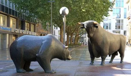 Бикове и мечки на борсата, както и други символи на фондовия пазар, браузърът склад