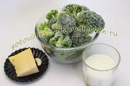 Brokkoli a mikrohullámú recept sajttal (lépésről lépésre fotók)