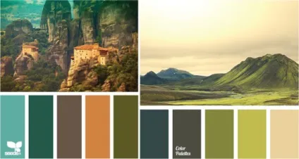 Теплий і холодний зелений колір, lookcolor (зелений) Теплий і холодний зелений колір, lookcolor