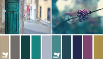 Теплий і холодний зелений колір, lookcolor (теплий) Теплий і холодний зелений колір, lookcolor