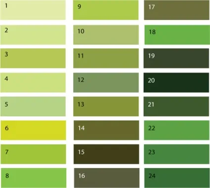 Теплий і холодний зелений колір, lookcolor (колір) Теплий і холодний зелений колір, lookcolor