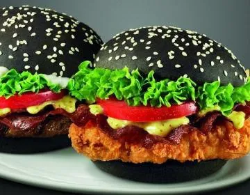 Negru calorii burger si reteta de tip sandwich gotic