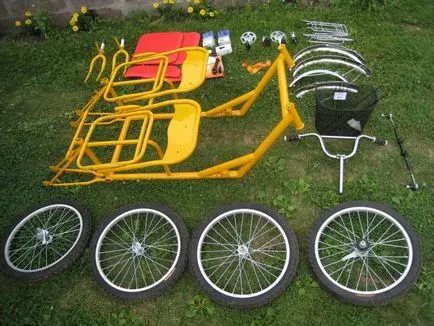 велосипед четирите колела с ръцете си рисунки