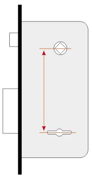 Какво е разстоянието между оста на ключалката на вратата
